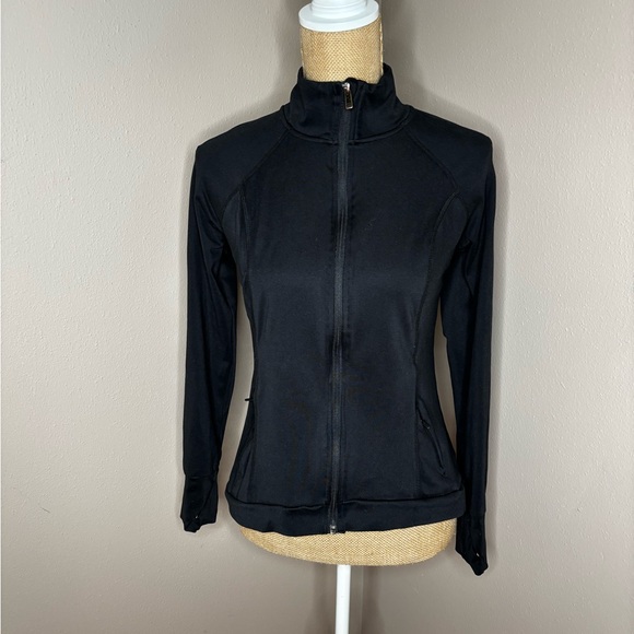 all in motion Tops - All in Motion Athletic Full Zip Mock Neck Jacket Size Small Thumb Holes
